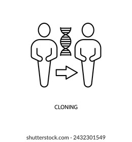 cloning concept line icon. Simple element illustration. cloning concept outline symbol design.
