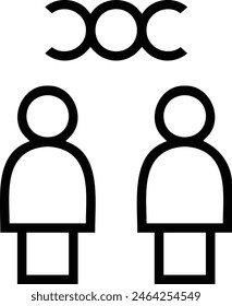 cloning icon. Thin linear style design isolated on white background