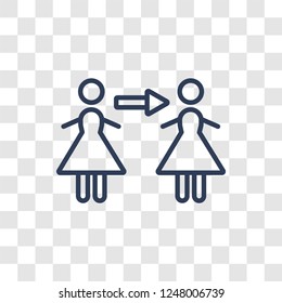Cloning icon. Trendy linear Cloning logo concept on transparent background from Artificial Intellegence and Future Technology collection