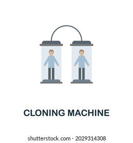 Cloning Machine flat icon. Colored sign from futurictic technology collection. Creative Cloning Machine icon illustration for web design, infographics and more