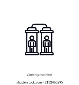 Cloning Machine icon. Outline style icon design isolated on white background