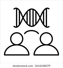 cloning outline icon vector illustration