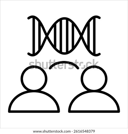 cloning outline icon vector illustration