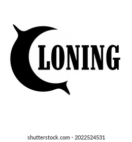 CLONING text logo vector, for free design.