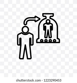 Cloning vector linear icon isolated on transparent background, Cloning transparency concept can be used for web and mobile