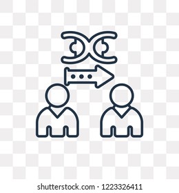 Cloning vector outline icon isolated on transparent background, high quality linear Cloning transparency concept can be used web and mobile
