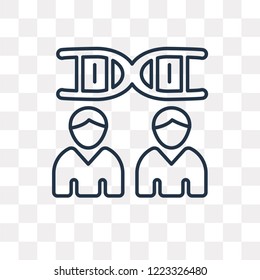 Cloning vector outline icon isolated on transparent background, high quality linear Cloning transparency concept can be used web and mobile