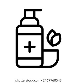 Cloretil Line Icon Illustration Vektorgrafik Grafik. Vektorgrafik-Grafik für einfache Elementdarstellung, geeignet für App, Websites und Präsentationen auf weißem Hintergrund