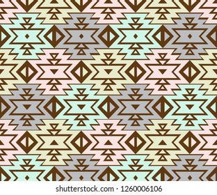 clorful seamless tribal pattern,geometric forms ,vector illustration .