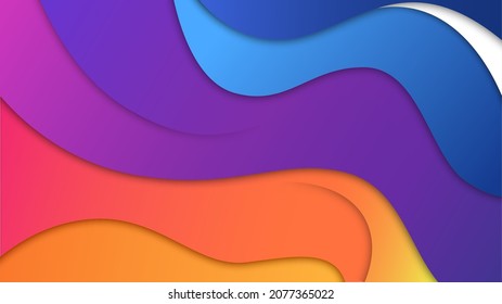 Cloro Gradient Wave Background Design. Vector Illustration