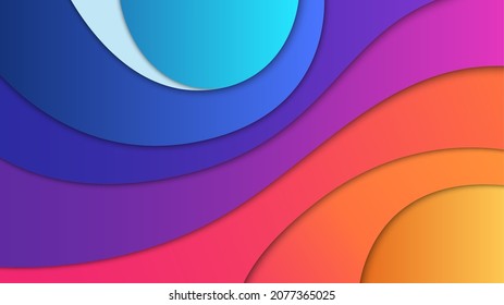 Cloro Gradient Wave Background Design. Vector Illustration