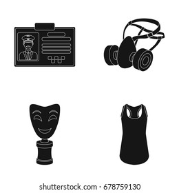 Clos, service and or web icon in black style.ater, technology icons in set collection.