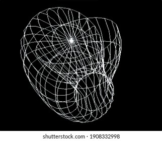 close up abstract 3d rendered illustration