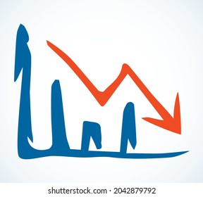 Gráfico esquemático. Diagrama de dibujo de vectores