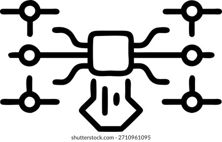 Close-up da hélice de drone de IA com conceito de fluxo de dados brilhante como uma captura macro de uma hélice de drone alimentada por IA capturando o fluxo de dados brilhante e aerodinâmica avançada que simboliza o crescimento e o conhecimento tecnológico. A imagem enfatiza a precisão e a inovação da tecnologia de drones IA no conceito de stock de fotos , espaço de cópia para propaganda ou banner com foto realista como detalhes de alta qualidade —ar 7:2