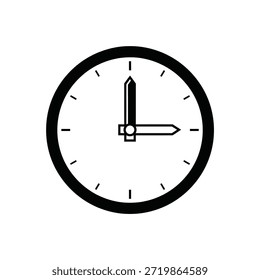 Fechamento de um relógio analógico mostrando o tempo somente com ponteiros de hora e minuto