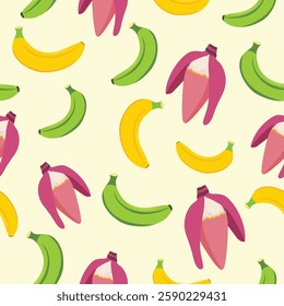 The close up of banana fruit pattern