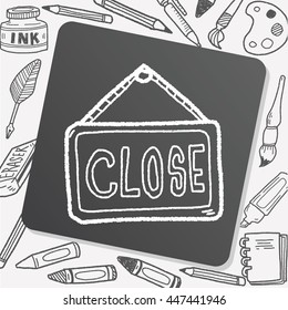 close banner doodle
