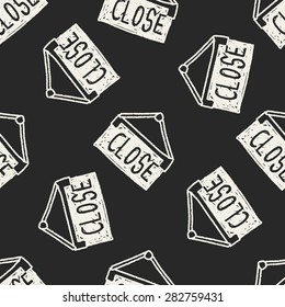close banner doodle seamless pattern background