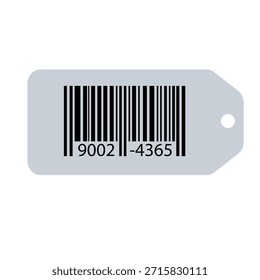 Primer plano de una etiqueta de código de barras en un producto listo para escanear