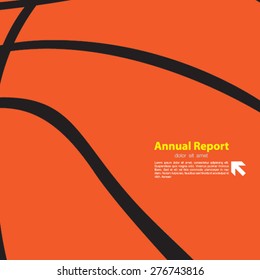 Close up basketball background cover vector format