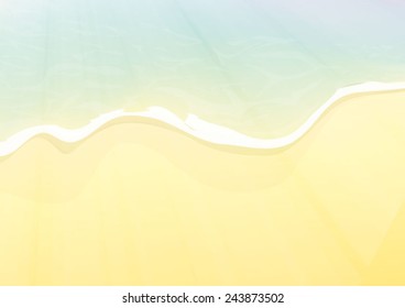 Close up beach illustration