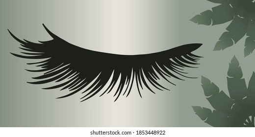 ein schönes Auge mit langen Wimpern für Visitenkarten, Flyer, Werbung für Schönheitsmeister schließen,