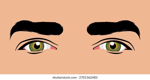 Cerca de los ojos de un hombre hermoso