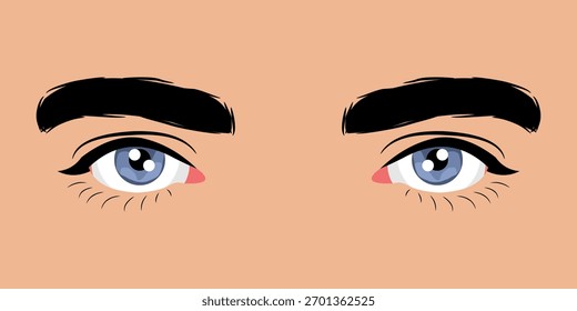 Cerca de los ojos de un hombre hermoso