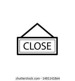 Close best Icon Vector Emblem Isolated , Shop Banner Frame Board Element Graphic Template Logo Information, Outline Solid BAckground White
