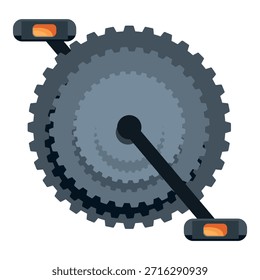 Close up of bicycle gears rotating, showcasing the interconnected movement of pedal, crank arm, and cogs