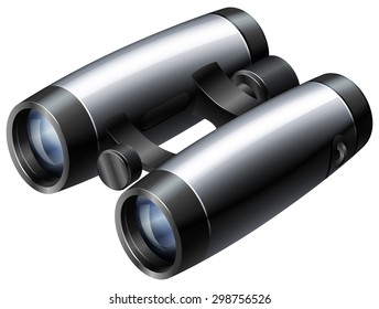 Close up binocular in modern design