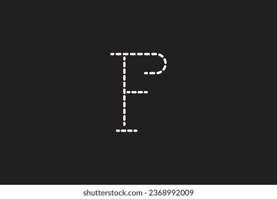 a close up of a black background with a white letter F