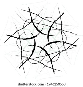 close up of black line abstrack
