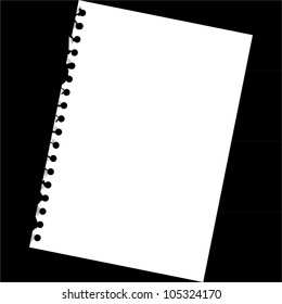 Close Up Of Blank Notepad Paper - Illustration