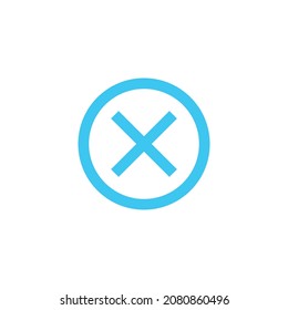 Close blue icon for apps and web sites