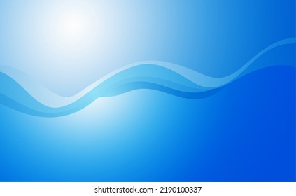 Close up blue water splash with bubbles on light blue background.Vector illustration