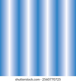 A close up of a blue and white striped wallpaper with vertical lines