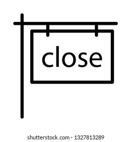 close board line icon