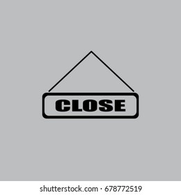 Close board vector icon