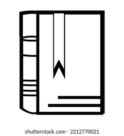 Close book black and white design. vector graphic design icons and symbols for logo design and stationery and print media and etc.