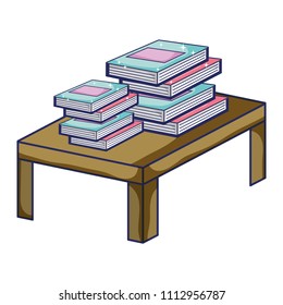 close books education object in the wood table
