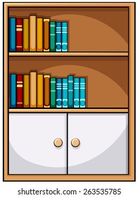 Cerrar la estantería llena de libros