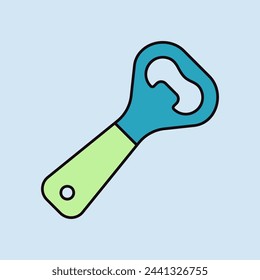 Icono de color vectorial de apertura de botella. Electrodomésticos de cocina. Símbolo gráfico para cocinar diseño de sitio web, logotipo, aplicación, UI