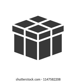 close box, shipping and delivery concept set, glyph icon