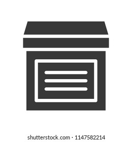 close box, shipping and delivery concept set, glyph icon