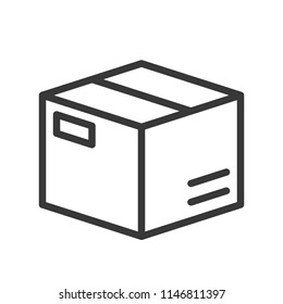 close box, shipping and logistic icon, outline design pixel perfect