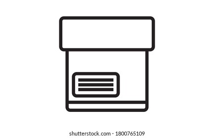 Close box shipping and logistic icon outline vector image
