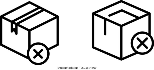 "Close Box Symbol Icon for Sealed Packaging and Storage"