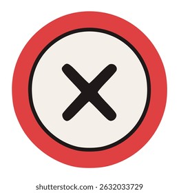 close button cancel delete flat color vector illustration template design - Powered by Shutterstock - Get 15% off with code: PIKWIZARD15